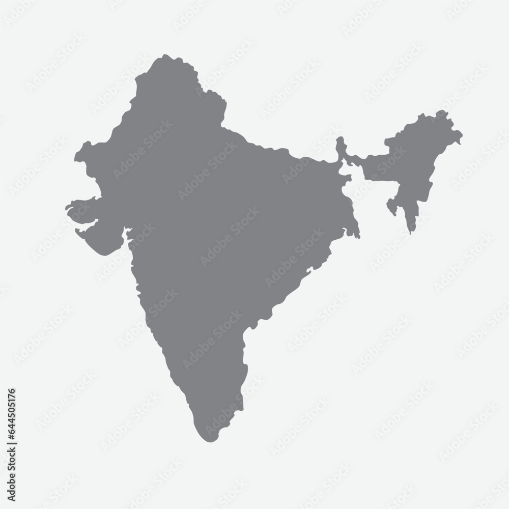 India silhouette map