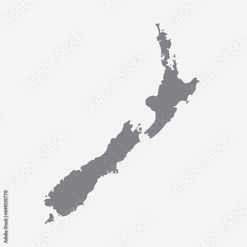 New Zeland silhouette map