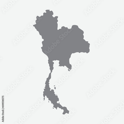 Leinwand Poster Thailand silhouette map