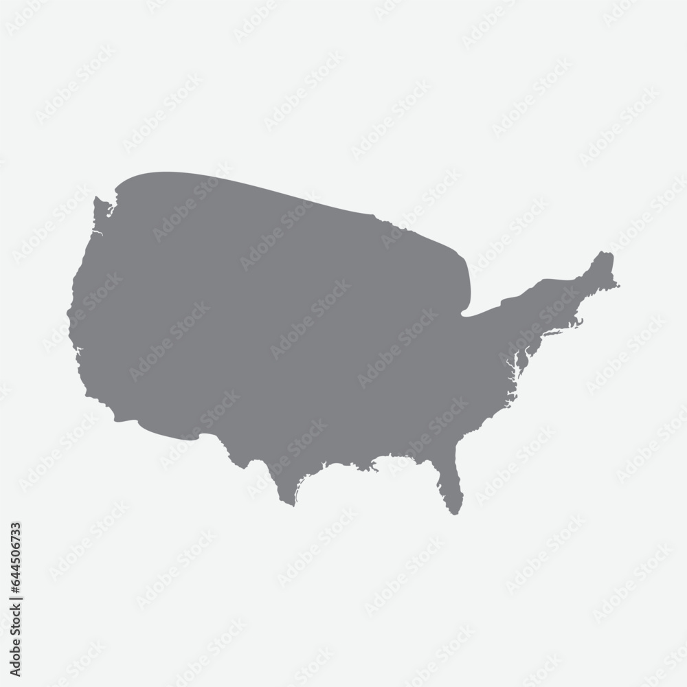 USA silhouette map