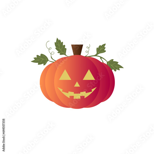 HALLOWEEN - pumpkin, lantern, Halloween pumpkin face isolated on white background