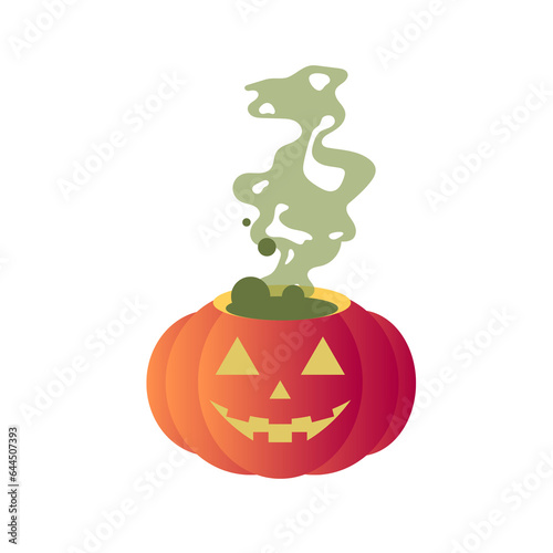 HALLOWEEN - pumpkin, lantern, Halloween pumpkin face isolated on white background
