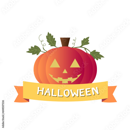 HALLOWEEN - pumpkin, lantern, Halloween pumpkin face isolated on white background