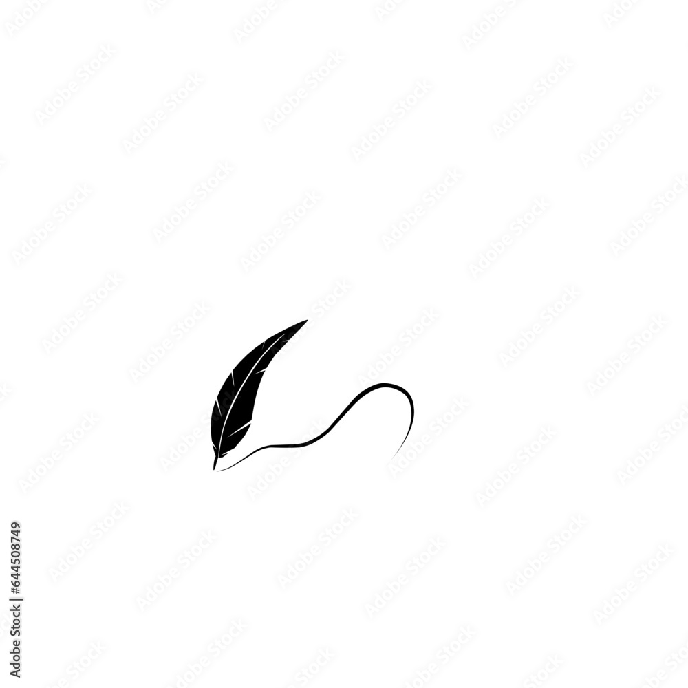 quill pen with black ink quill pen with black ink