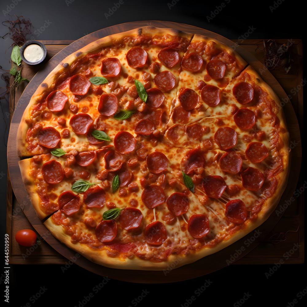 Pepperoni pizza. High-resolution