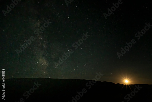 Moon and the Milky Way from Colorado