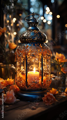 Intricate scene of a Ramadan lantern © adince