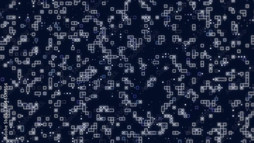 Digital bright white pattern dots blinking continuously. Abstract digital technology concept background. Digital bright white pattern dots blinking continuously. Abstract digital technology concept background.