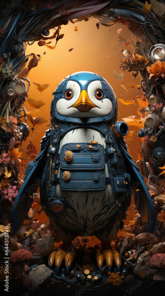 Obraz premium penguin to the war