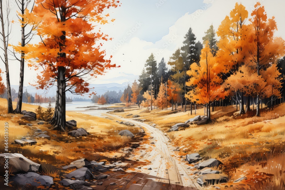 Fototapeta premium autumn in the forest