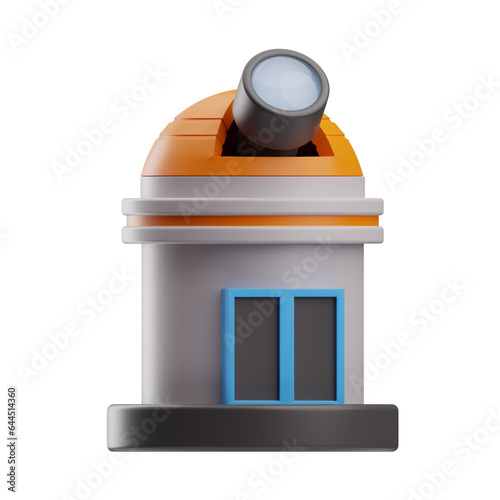 space technology observatory illustration 3d