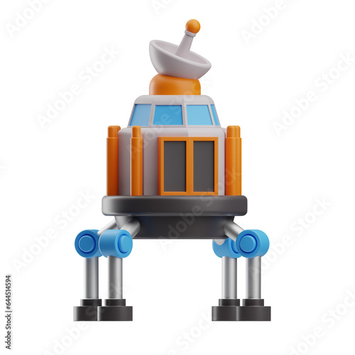 space technology Lander illustration 3d