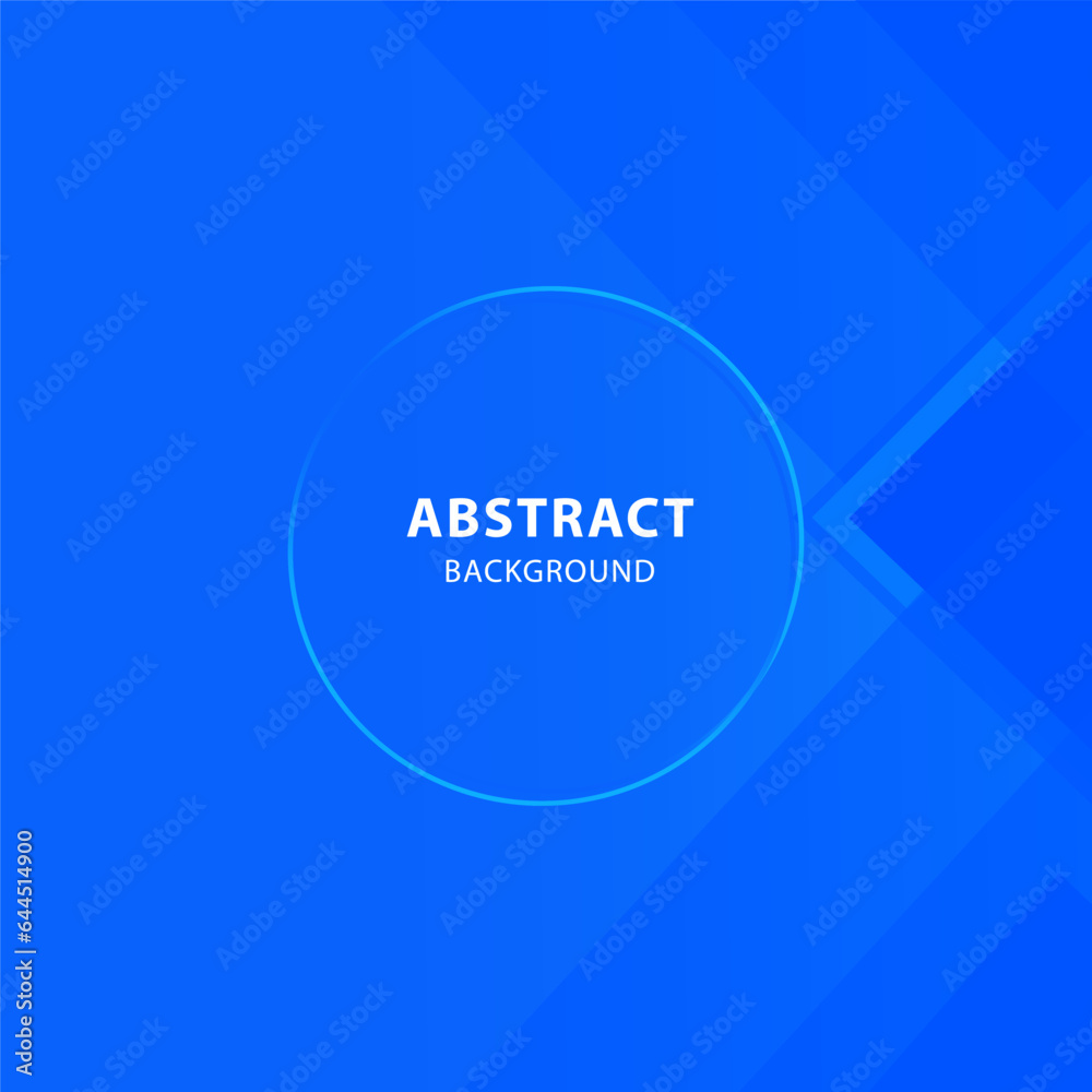 Geometric Abstract Backgrounds Design. Composition of simple geometric shapes on a blue background. For use in Presentation, Flyer and Leaflet, Cards, Landing, Website Design. Vector illustration.