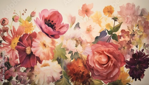 Watercolour Painted Flowers