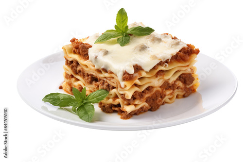 Pastitsio isolated on a white background PNG