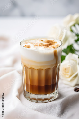 Cappuccino with whipped cream. 