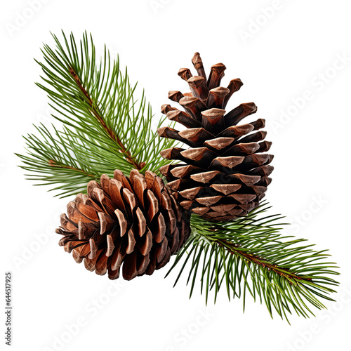 Canvas Print Cones and christmas tree