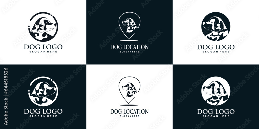 Dog logo design collection with creative concept premium vector Dog logo design collection with creative concept premium vector