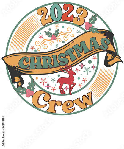 Christmas Crew Funny Family Christmas 2023 T shirt Design