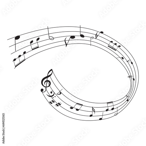 music note vector illustration. music sign and symbol.