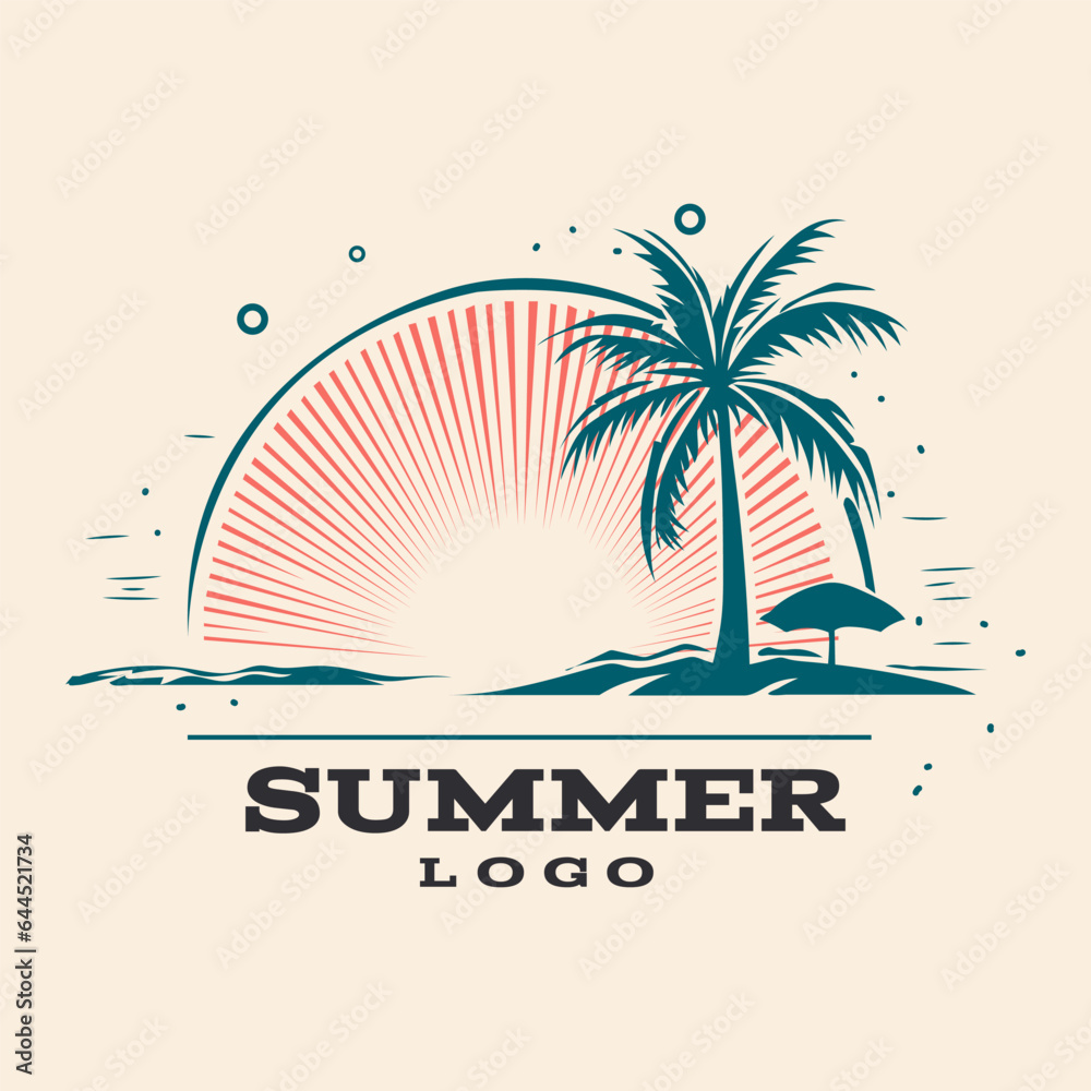 Summer Logo vector Stock Illustration Design