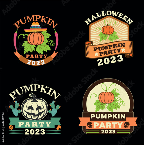 Halloween pumpkin party design bundle for t shirt 