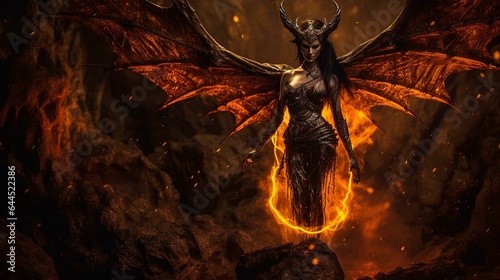 Satanic Rituals: The Female Demon's Realm Created by AI