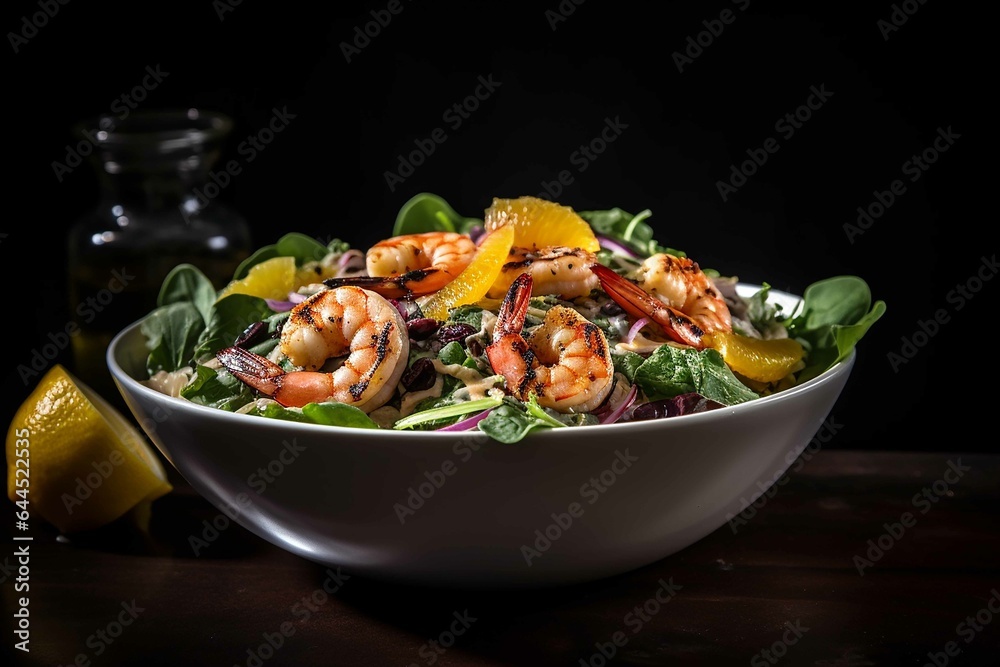 Grilled Shrimp Salad with Citrus Dressing