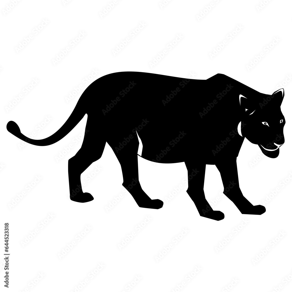 silhouette of a panther