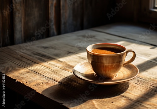 realistic coffee cup on aesthetic background