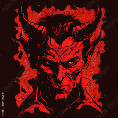 Devil illustration, multipurpose illustration, demon illustration.