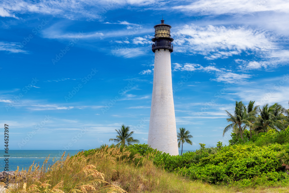 Cape Florida Lighthouse, Key Biscayne, Miami, Florida, USA	