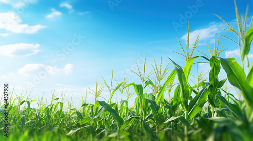 A Beautiful Corn field  wide view of corn field  Agricultural field background Art images that express the beauty and purity of nature.