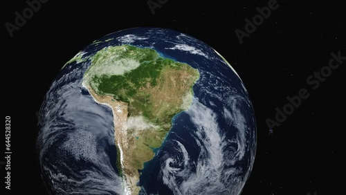 View of South America from space, View of the Amazon River from space