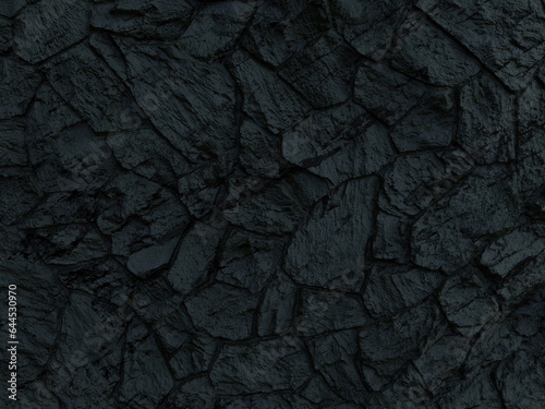 The black rock texture is a striking and captivating natural surface