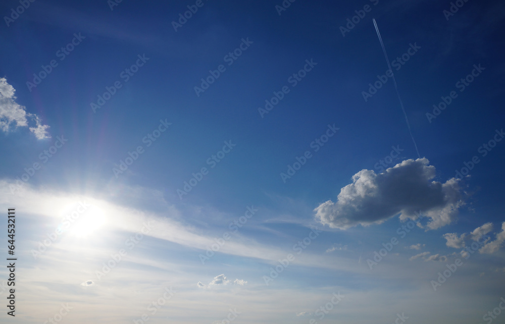 Blue sky with white clouds. Background sky gradient Blue sky with white clouds. Background sky gradient