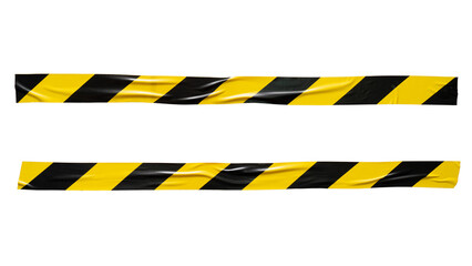 Yellow and black barricade tape