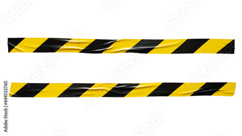 Yellow and black barricade tape