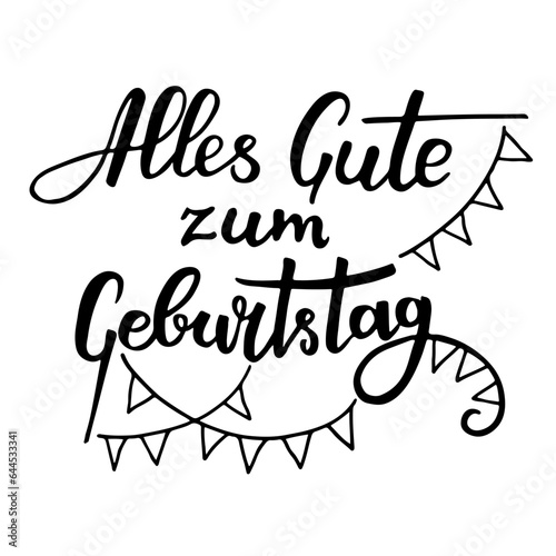 Anniversary handwritten lettering in German vector