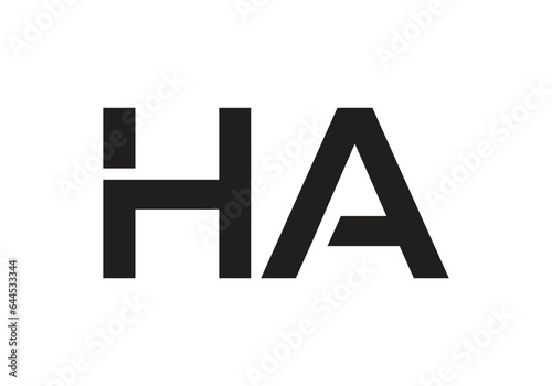 Initial monogram letter HA logo Design vector Template. HA Letter Logo Design. 