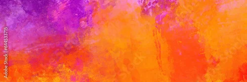 Panel kuchenny z motywem Hot colorful purple orange and red background, cloudy mottled texture, painted watercolor blobs, website banner, vibrant dramatic painted design