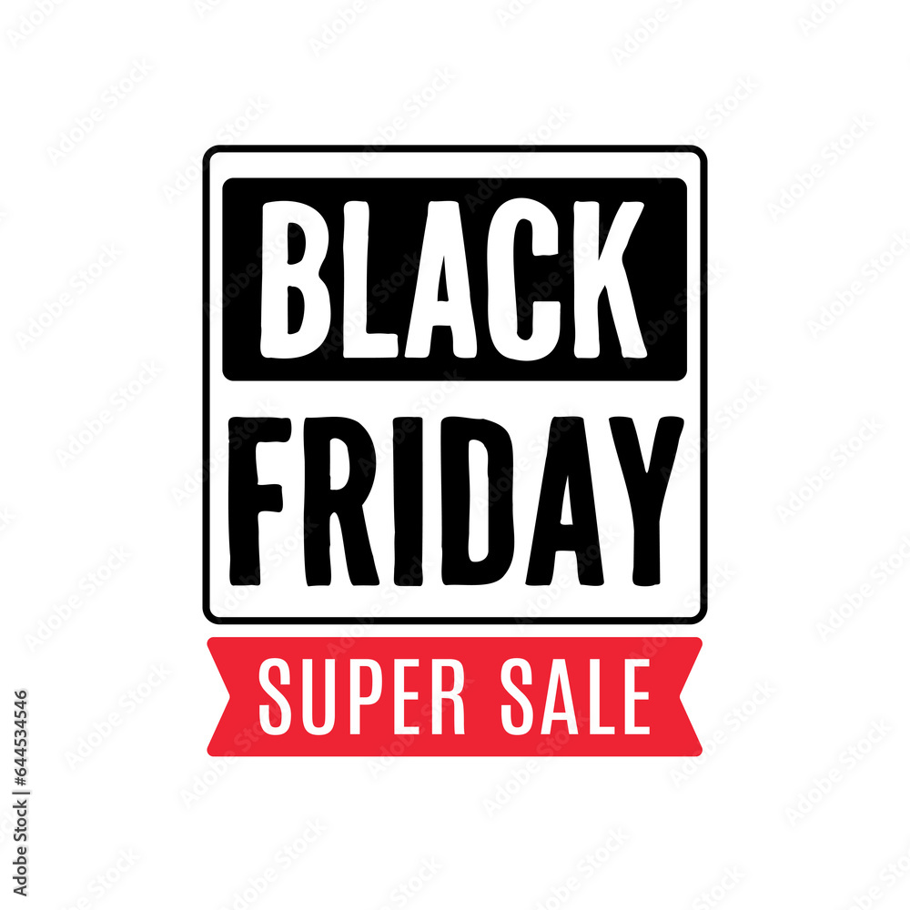 Fototapeta premium Black Friday banner. Special discount offer design. Product discount festival