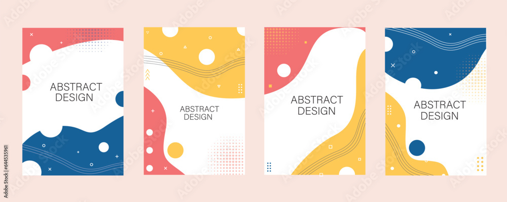 creative cover design. Social media banner template. Editable mockups for stories, posts, blogs, sales and promotions. Abstract modern colored shapes, line art background design for web and mobile app