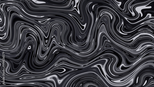 Abstract vector background with mixing liquid marbling paint texture. Black swirling fluid paint or resin with flow effect. Ink marbling for modern creative trendy design cover, flyer and poster