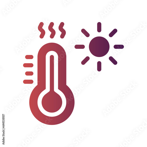 temperature flat gradient icon