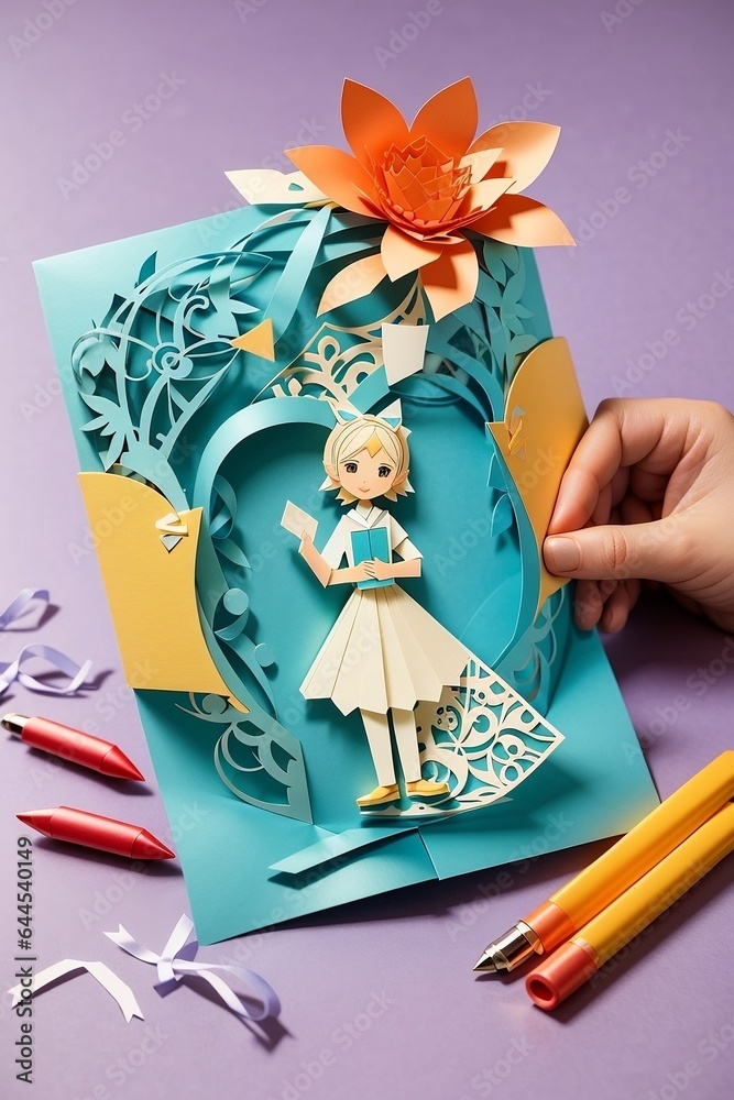 Elegantly designed Kirigami card opens to a heartfelt message for your