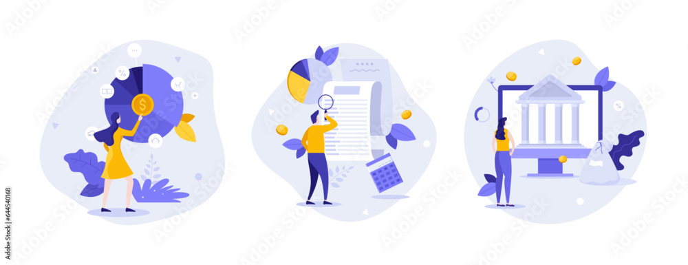 Set of business characters vector illustration Set of business characters vector illustration
