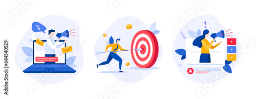 Set of business characters vector illustration