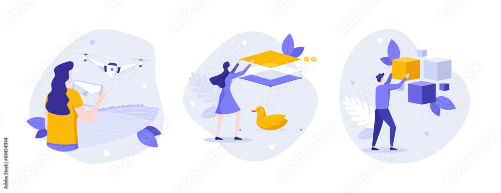 Set of business characters vector illustration Set of business characters vector illustration
