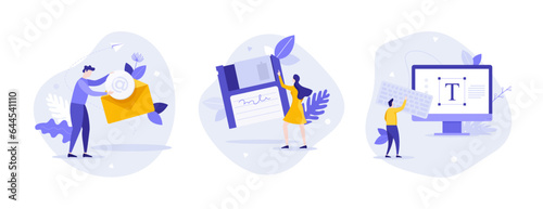 Set of business characters vector illustration